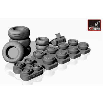 Su-32 / Su-34 wheels w/ weighted tires - AW48025