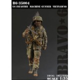 US infantry machine gunner