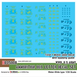 WWII US army Ammunition letter decal set