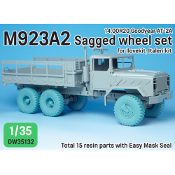 M923A2 'BIG FOOT' Truck Goodyear AT-2A Sagged Wheel