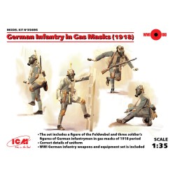 German infantry in gas masks 1918