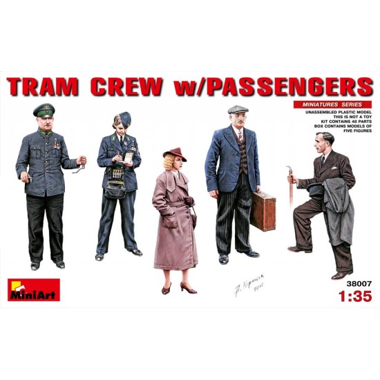 Tram crew + passengers