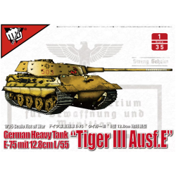 German Heavy Tank WWII E-75 mit 12.8cm L/55