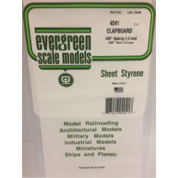 .040" OPAQUE WHITE POLYSTYRENE CLAPBOARD SIDING