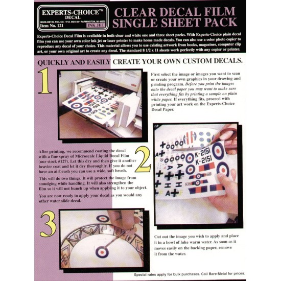 clear decalsheet inkjet