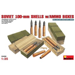 Soviet 100mm shells w. ammo boxes
