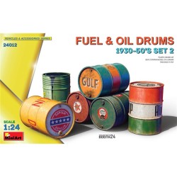 Fuel & Oil Drums 1930-50's Set 2
