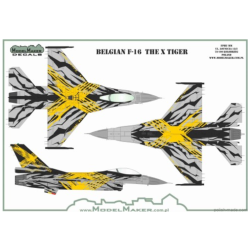 Belgian F-16 THE X TIGER decals + masks set