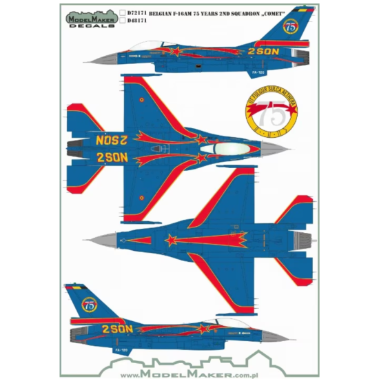 Belgian F-16AM 75 Years 2ND Squadron Comet