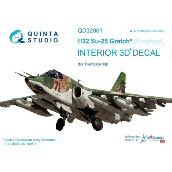 Su-25 3D-Printed & coloured Interior