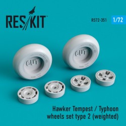 Hawker Tempest/Typhoon wheels set type 2 (weighted)