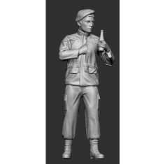 ABL 90's - 00's Belgian Soldier Smoking and Drinking