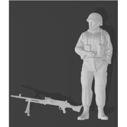 M68 Belgian soldier with MAG