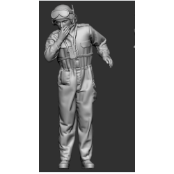 Tankist Belgian commander in overall