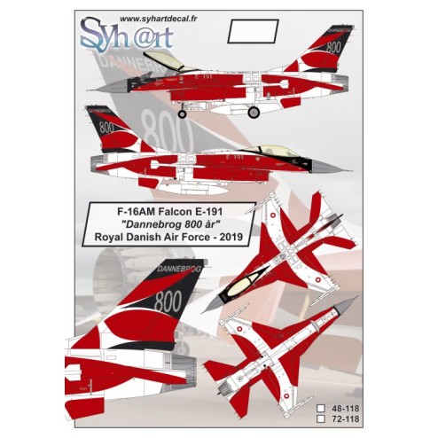 F-16AM Falcon E-191 Dannebrog 800 Royal Danish AF