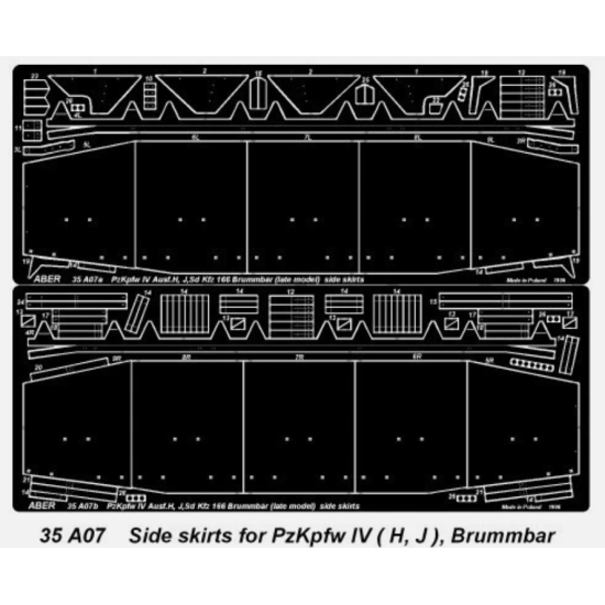 side skirst for pzkpfw IV (H, J) brummbar