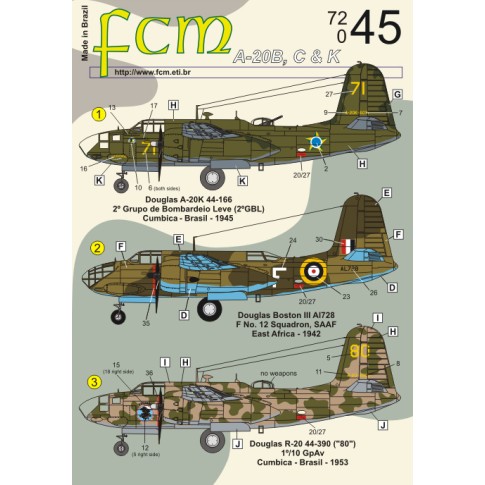 Douglas A-20 B/C/H in FAB, USAAF and SAAF