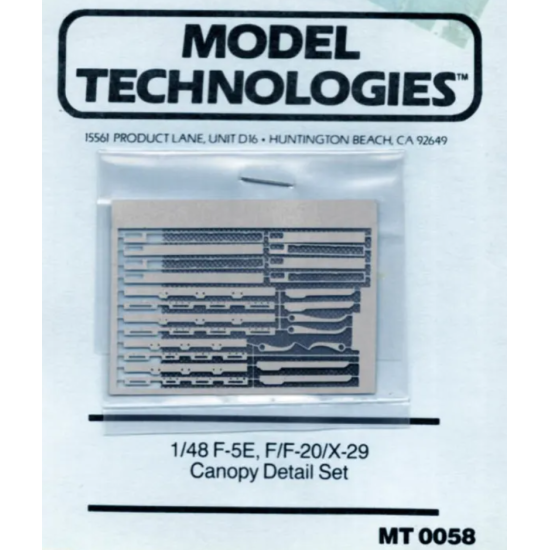 F-5E / F-20 / X-29 Canopy