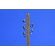 Telegraphic pillar with 5 insulators
