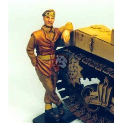 US Tank driver at ease