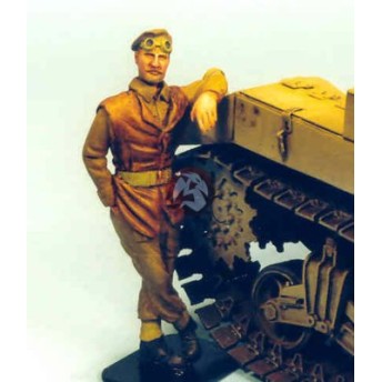 US Tank driver at ease