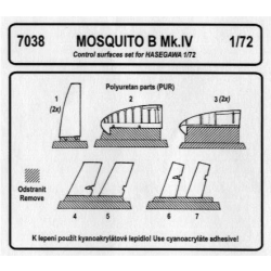  Mosquito B Mk.IV control surfaces